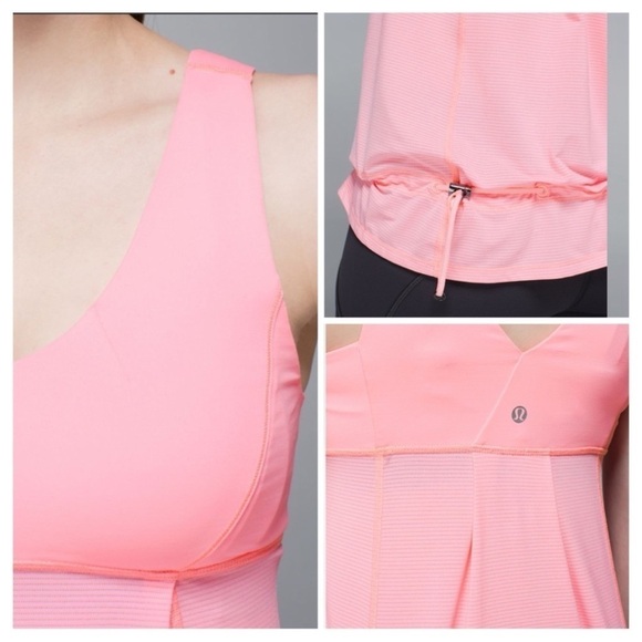 Lululemon Hustle & Bustle Tank Heathered Coral Pink 8 - Picture 4 of 13